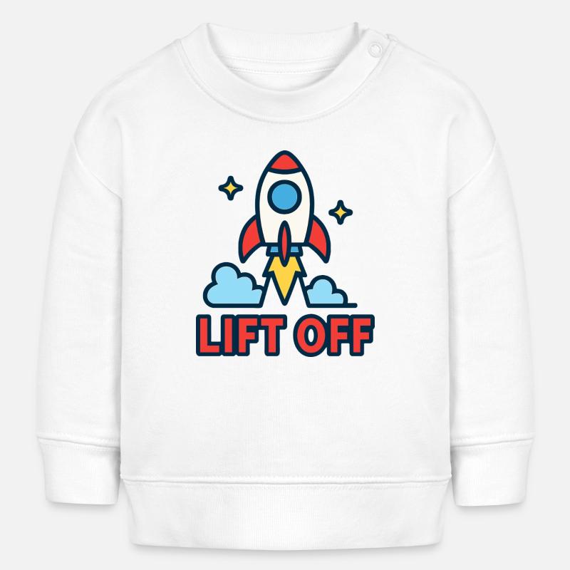 Ascension Galactique - Rocket Design - Sweat bébé bio Stanley/Stella - blanc