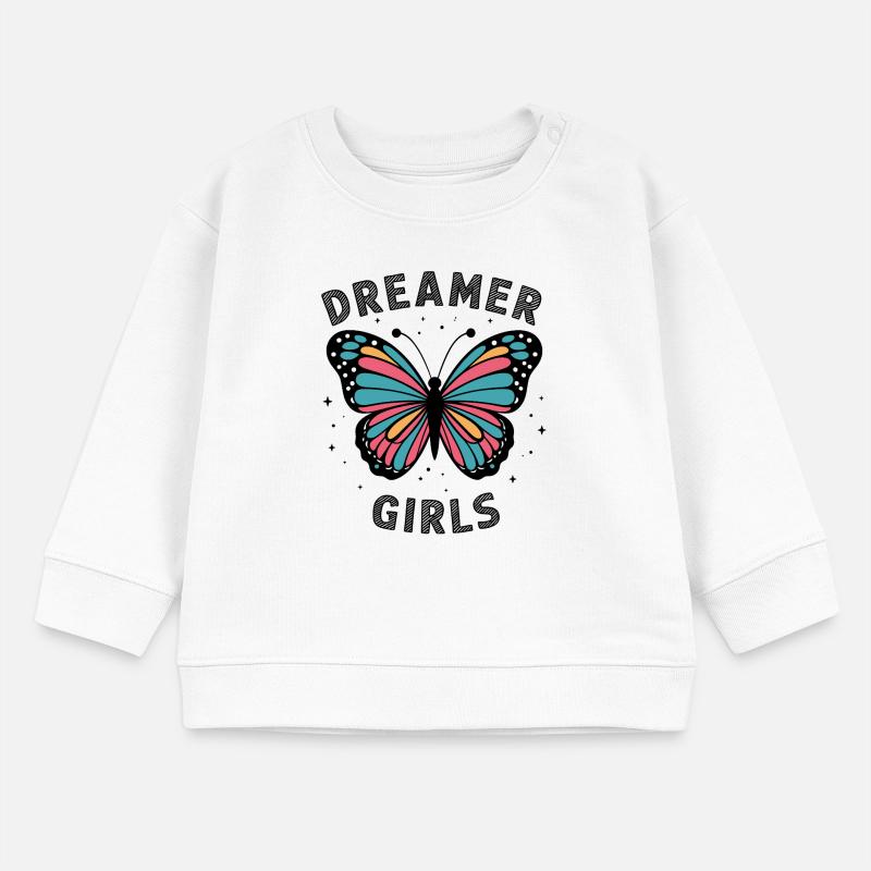 Papillon Coloré Éclatant Sweat bébé bio Stanley/Stella