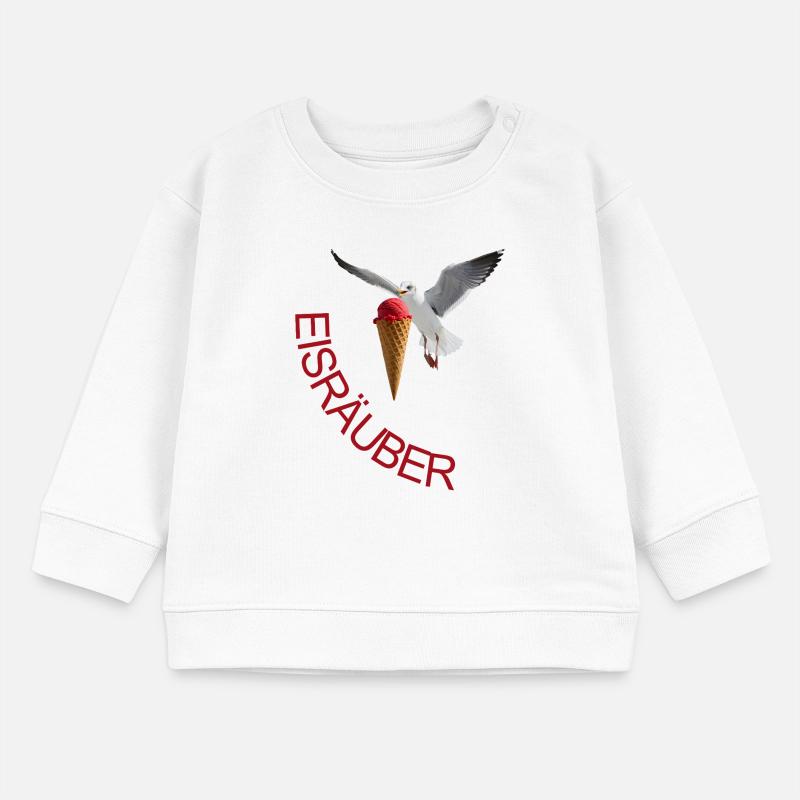 Möwe mit Eiscreme Eisräuber Baby Organic Sweatshirt Baby Changer von Stanley/Stella