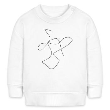 Chaotische Line-Art 3 - Baby Organic Sweatshirt Baby Changer von Stanley/Stella - Weiß - Vorne