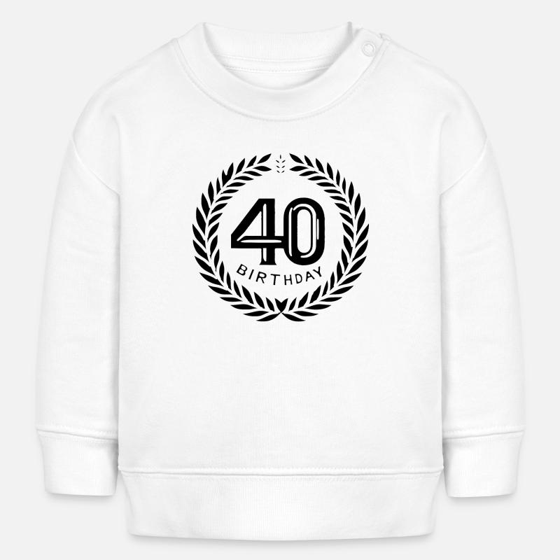 Quarante 40 - Sweat bébé bio Stanley/Stella - blanc