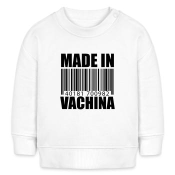 Lustige Geschenkidee zur Geburt - Baby Organic Sweatshirt Baby Changer von Stanley/Stella - Weiß - Vorne