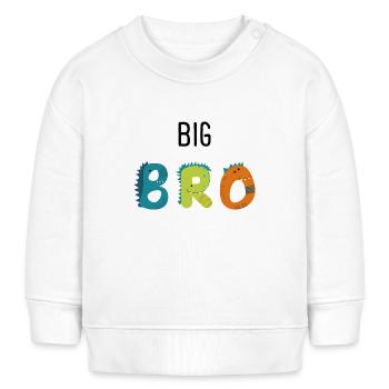 Big Bro | Großer Bruder - Baby Organic Sweatshirt Baby Changer von Stanley/Stella - Weiß - Vorne