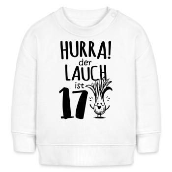 Hurra der Lauch ist 17 - Baby Organic Sweatshirt Baby Changer von Stanley/Stella - Weiß - Vorne