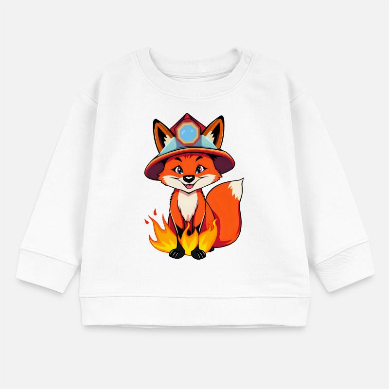Rätselhafter Fuchs mit loderndem Hut Baby Organic Sweatshirt Baby Changer von Stanley/Stella