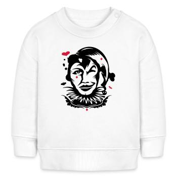 Spielkarte Joker - Baby Organic Sweatshirt Baby Changer von Stanley/Stella - Weiß - Vorne