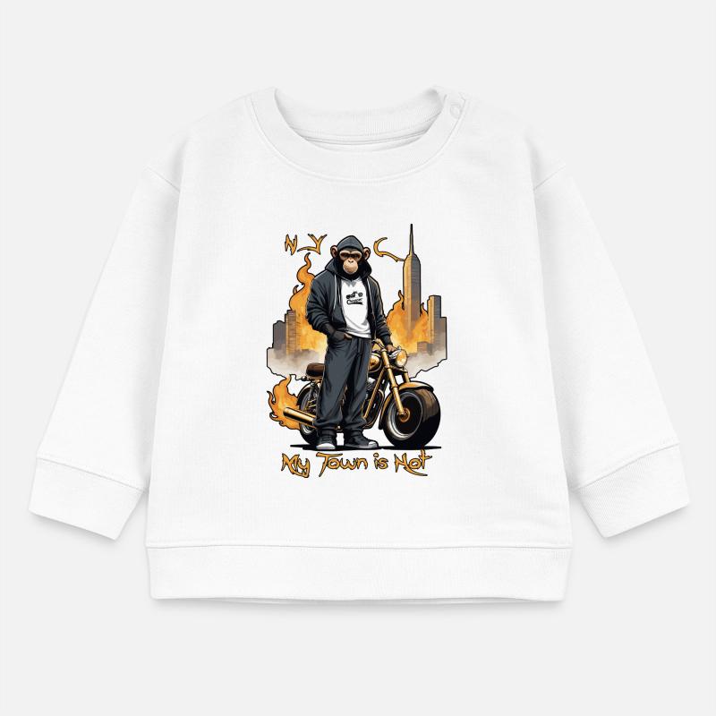 Biker Monkey Baby Sweatshirt by Stanley/Stella