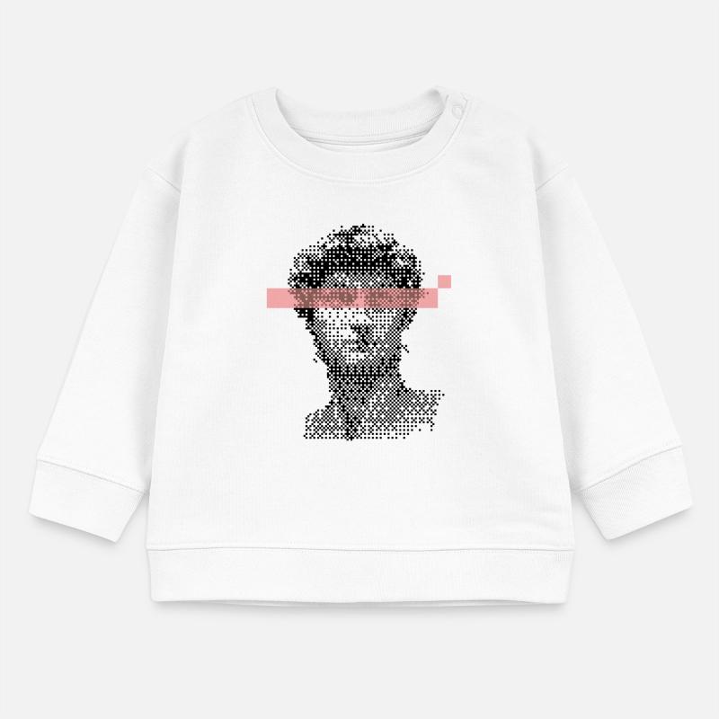 Digital David Michelangelo Pixel-Design Baby Organic Sweatshirt Baby Changer von Stanley/Stella