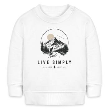 Rennrad Fahrrad Berg Radtour - Baby Organic Sweatshirt Baby Changer von Stanley/Stella - Weiß - Vorne