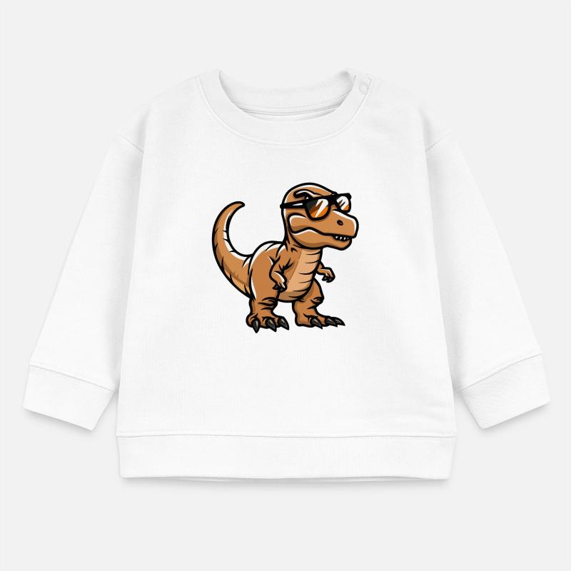 Dinosaurier T-Rex Comic Cool Baby Organic Sweatshirt Baby Changer von Stanley/Stella