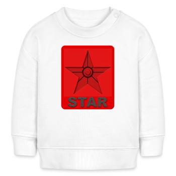 STAR - Stern - Held - Baby Organic Sweatshirt Baby Changer von Stanley/Stella - Weiß - Vorne