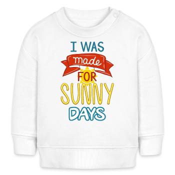 Ich wurde für sonnige Tage gemacht I - Baby Organic Sweatshirt Baby Changer von Stanley/Stella - Weiß - Vorne