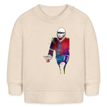 L’art sportif de la crosse #lacrosse #sport - Sweat bébé bio Stanley/Stella - écru doux - Devant