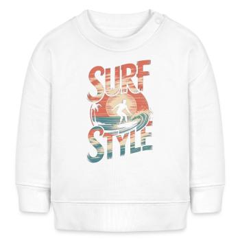 surf style et soleil vintage - Sweat bébé bio Stanley/Stella - blanc - Devant