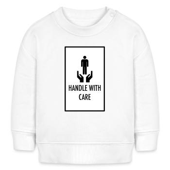 Mit Vorsicht behandeln - Baby Organic Sweatshirt Baby Changer von Stanley/Stella - Weiß - Vorne
