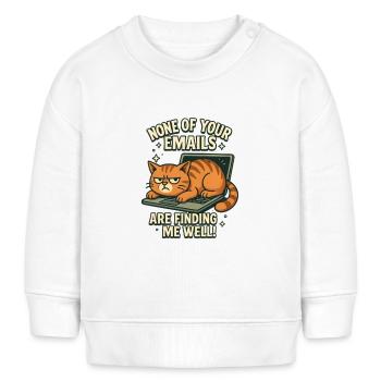Lustige Sprüche Katze Büro Arbeit Kollegen - Baby Organic Sweatshirt Baby Changer von Stanley/Stella - Weiß - Vorne