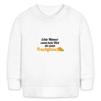 Obst Früchte Geschenkidee Früchte Funsprüche Obst - Baby Organic Sweatshirt Baby Changer von Stanley/Stella - Weiß - Vorne