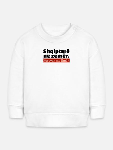 Albanian "Albanischer Text" - Baby Organic Sweatshirt Baby Changer von Stanley/Stella - Weiß