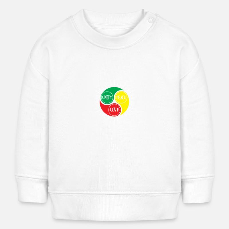 Mind Peace Love Triad Circle - Sweat bébé bio Stanley/Stella - blanc