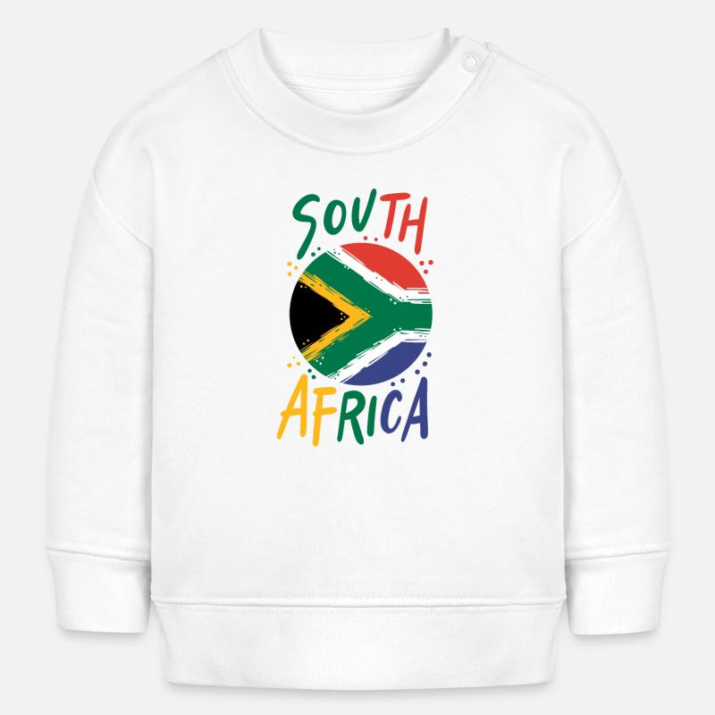 Afrique du Sud - Sweat bébé bio Stanley/Stella - blanc