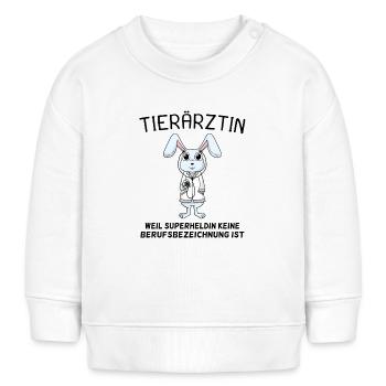 Tierärztin Hase Kaninchen - Baby Organic Sweatshirt Baby Changer von Stanley/Stella - Weiß - Vorne
