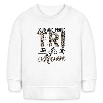 Triathlète Tri Mom bruyante et fière - Sweat bébé bio Stanley/Stella - blanc - Devant