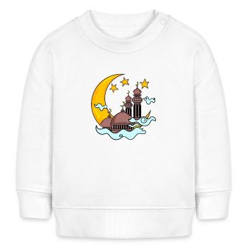 Moschee mit Halbmond - Baby Organic Sweatshirt Baby Changer von Stanley/Stella - Weiß - Vorne