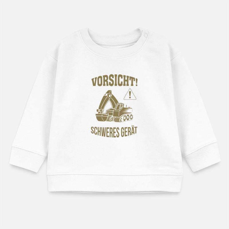 Bagger Baggerfahrer Baugeräteführer Schweres Gerät Baby Organic Sweatshirt Baby Changer von Stanley/Stella