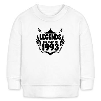1993 - Né en 1993 - Sweat bébé bio Stanley/Stella - blanc - Devant