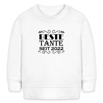 Beste Tante seit 2022 - Baby Organic Sweatshirt Baby Changer von Stanley/Stella - Weiß - Vorne