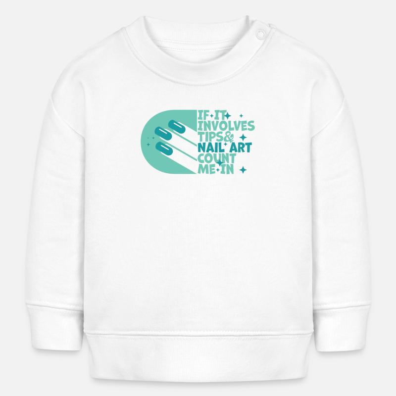 S'il s'agit d'astuces et de Nail Art Nail Designer - Sweat bébé bio Stanley/Stella - blanc