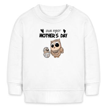 Muttertag - erster Muttertag Geschenk - Baby Organic Sweatshirt Baby Changer von Stanley/Stella - Weiß - Vorne