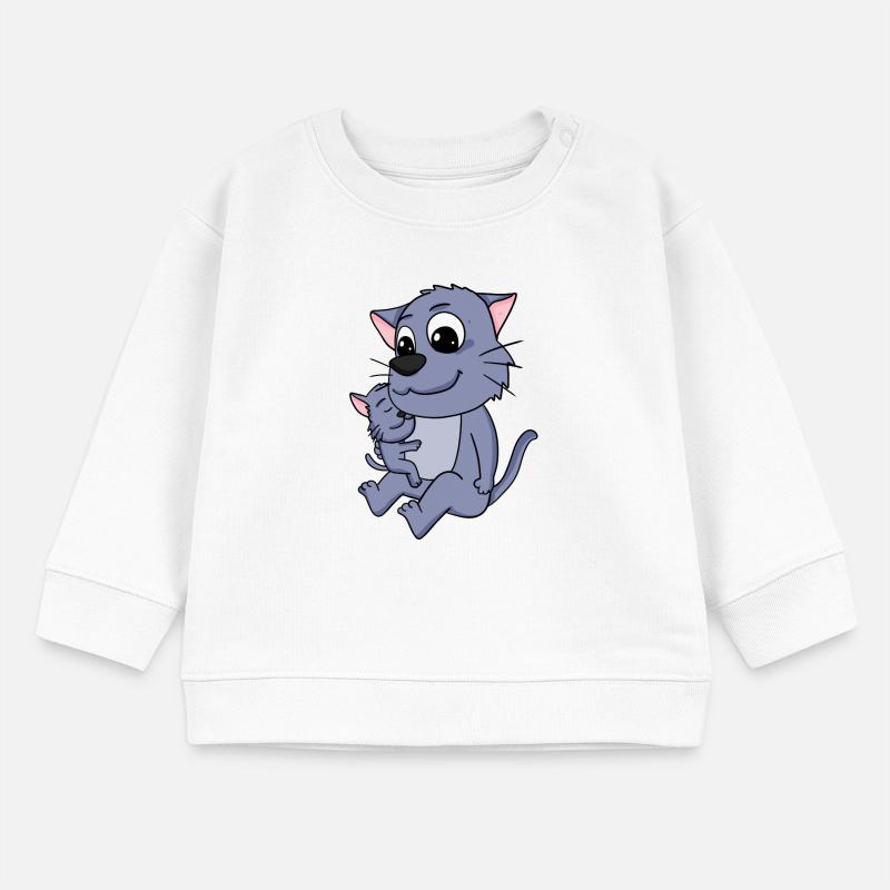 Famille de chats - Chat avec bébé Sweat bébé bio Stanley/Stella