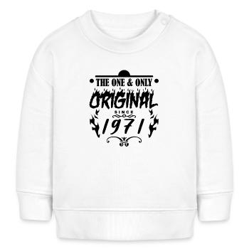 1971 - Baujahr 1971 - Jahrgang 1971 - Baby Organic Sweatshirt Baby Changer von Stanley/Stella - Weiß - Vorne