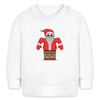 Weihnachtsmann steckt fest - Baby Organic Sweatshirt Baby Changer von Stanley/Stella - Weiß - Vorne
