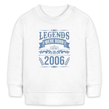 Legenden wurden 2006 geboren - Baby Organic Sweatshirt Baby Changer von Stanley/Stella - Weiß - Vorne