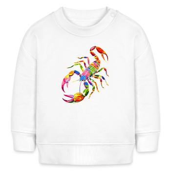 Skorpion Spinnentiere Scorpion Lustige Skorpione - Baby Organic Sweatshirt Baby Changer von Stanley/Stella - Weiß - Vorne