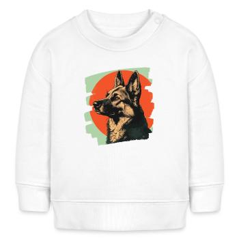 Chien de berger - Sweat bébé bio Stanley/Stella - blanc - Devant
