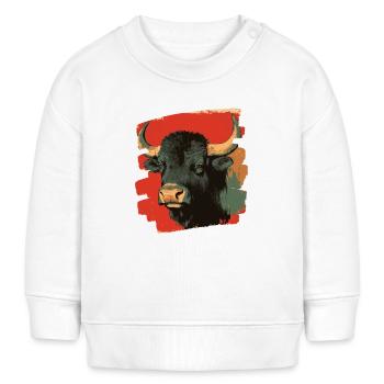 Büffel - Baby Organic Sweatshirt Baby Changer von Stanley/Stella - Weiß - Vorne