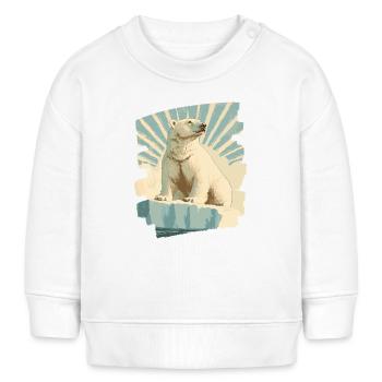 Eisbär - Baby Organic Sweatshirt Baby Changer von Stanley/Stella - Weiß - Vorne