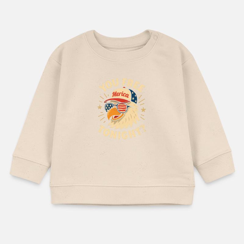 Tu es libre ce soir, Eagle, 4 juillet Sweat bébé bio Stanley/Stella
