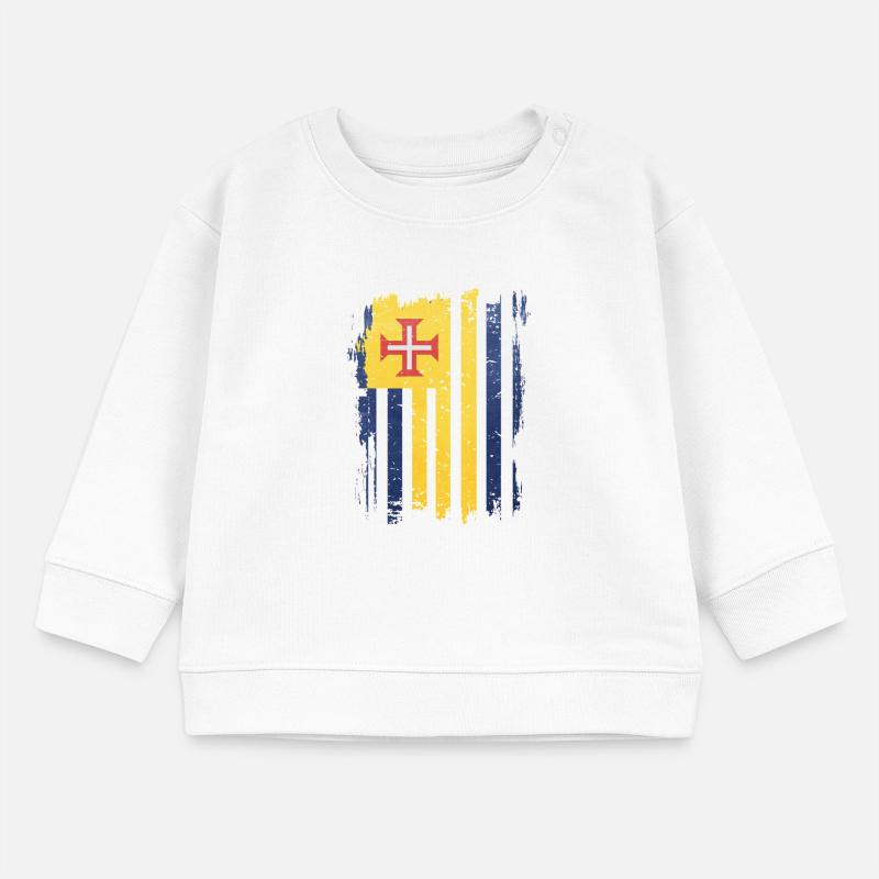 Drapeau de style historique avec symbole de croix Sweat bébé bio Stanley/Stella