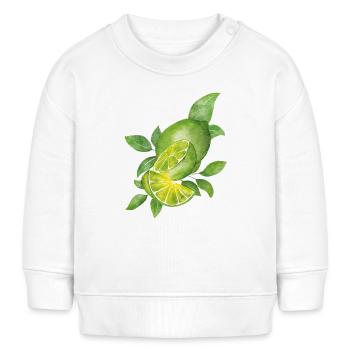 Citron Vert & Feuilles Naturelles - Sweat bébé bio Stanley/Stella - blanc - Devant