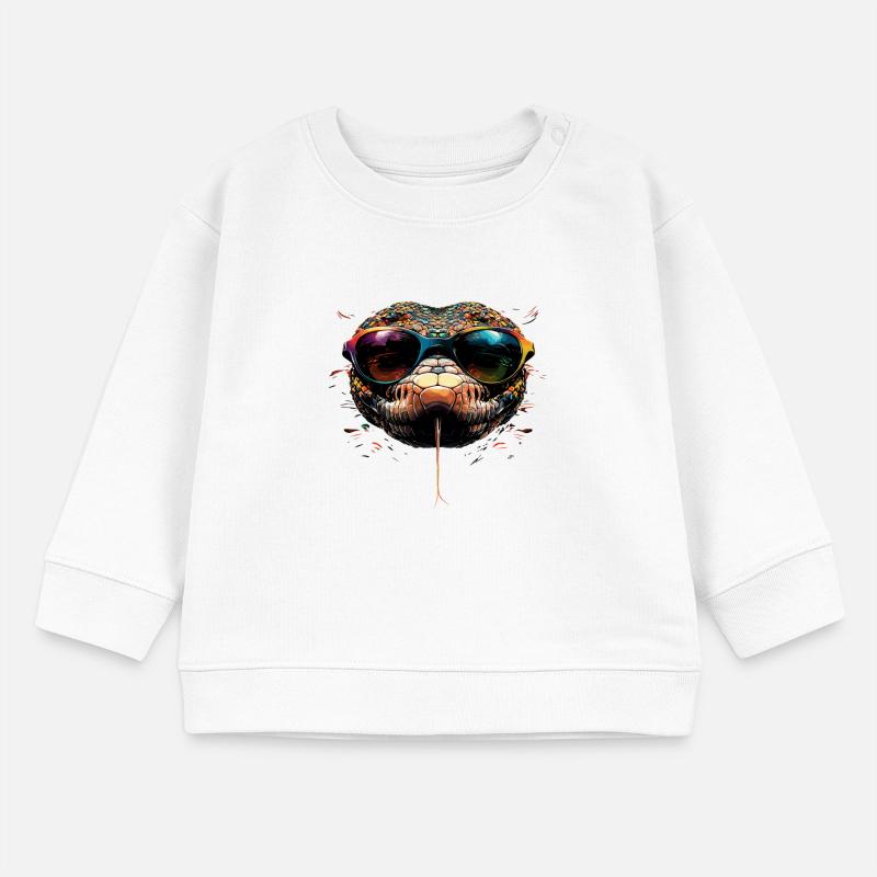 Schlange Python Kobra Klapperschlange Schlangen Baby Organic Sweatshirt Baby Changer von Stanley/Stella
