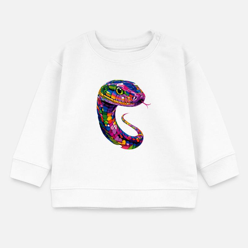 serpent, python, cobra, serpent à sonnettes, serpents Sweat bébé bio Stanley/Stella