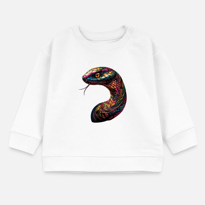 Schlange Python Kobra Klapperschlange Schlangen Baby Organic Sweatshirt Baby Changer von Stanley/Stella