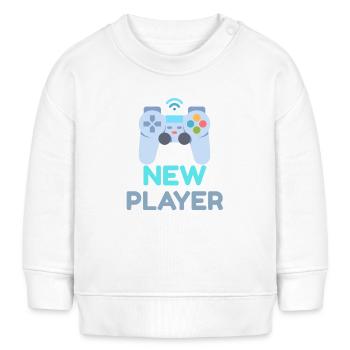 Idée cadeau de baby shower pour nouveau joueur - Sweat bébé bio Stanley/Stella - blanc - Devant