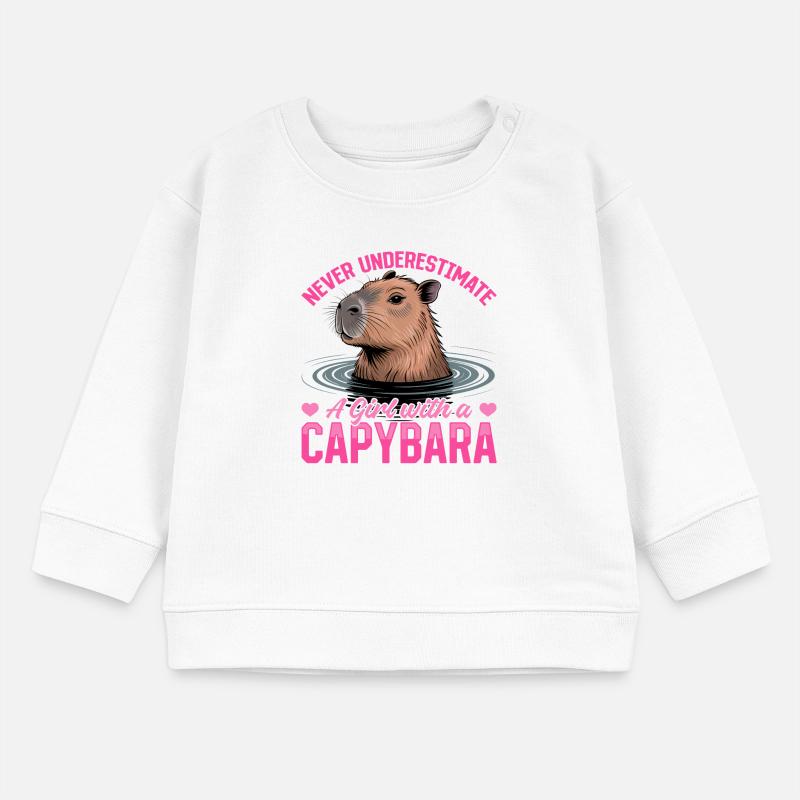 Funny Capybara Baby Organic Sweatshirt Baby Changer von Stanley/Stella