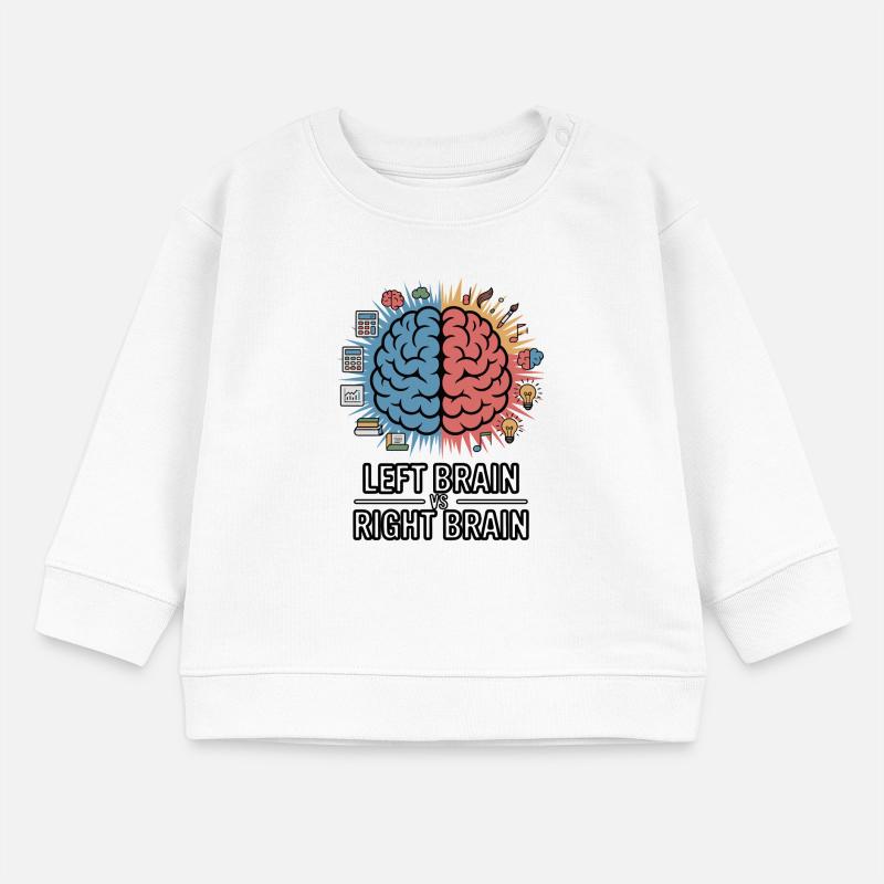 Left Brain vs Right Brain Baby Sweatshirt by Stanley/Stella