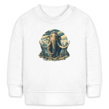 Mammuts Mammut - Baby Organic Sweatshirt Baby Changer von Stanley/Stella - Weiß - Vorne